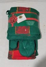 Sultan's Linens 7 piece Kitchen Towel, Pot Holders, Dish Cloths, etc  Christmas