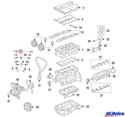 Original GM/ACDelco 55577438 Ventilstössel, Hydrostößel Chevrolet Sonic Cruze