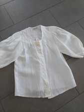 Damen Trachten Bluse Hess Frackmann weiß 36  Leinen, neu