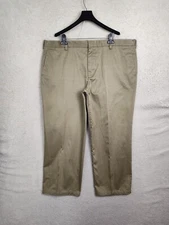 Dockers D3 Men Pants 44x30 Brown 100% Cotton Straight Leg Regular Fit Khakis