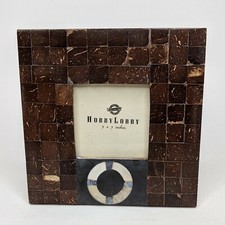 Hobby Lobby Frame 3 x 3 Picture 6 x 6 Frame Wood Tiles Stone Inlay Easel Back 