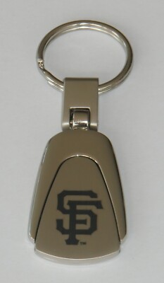 San Francisco Giants Brushed Metal Key Chain with Etched Team Logo MLB Baseball