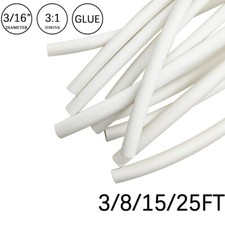 3:1 Heat Shrink Tube-3/16" White Dual Wall Marine Adhesive Glue Lined Waterproof