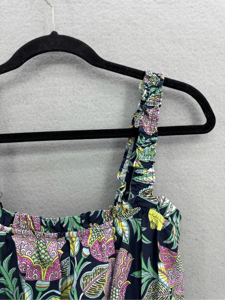 Eliza J Womens Multicolor Floral Sleeveless Cotton Smocked Midi Sundress Size 10 - Image 4 of 4