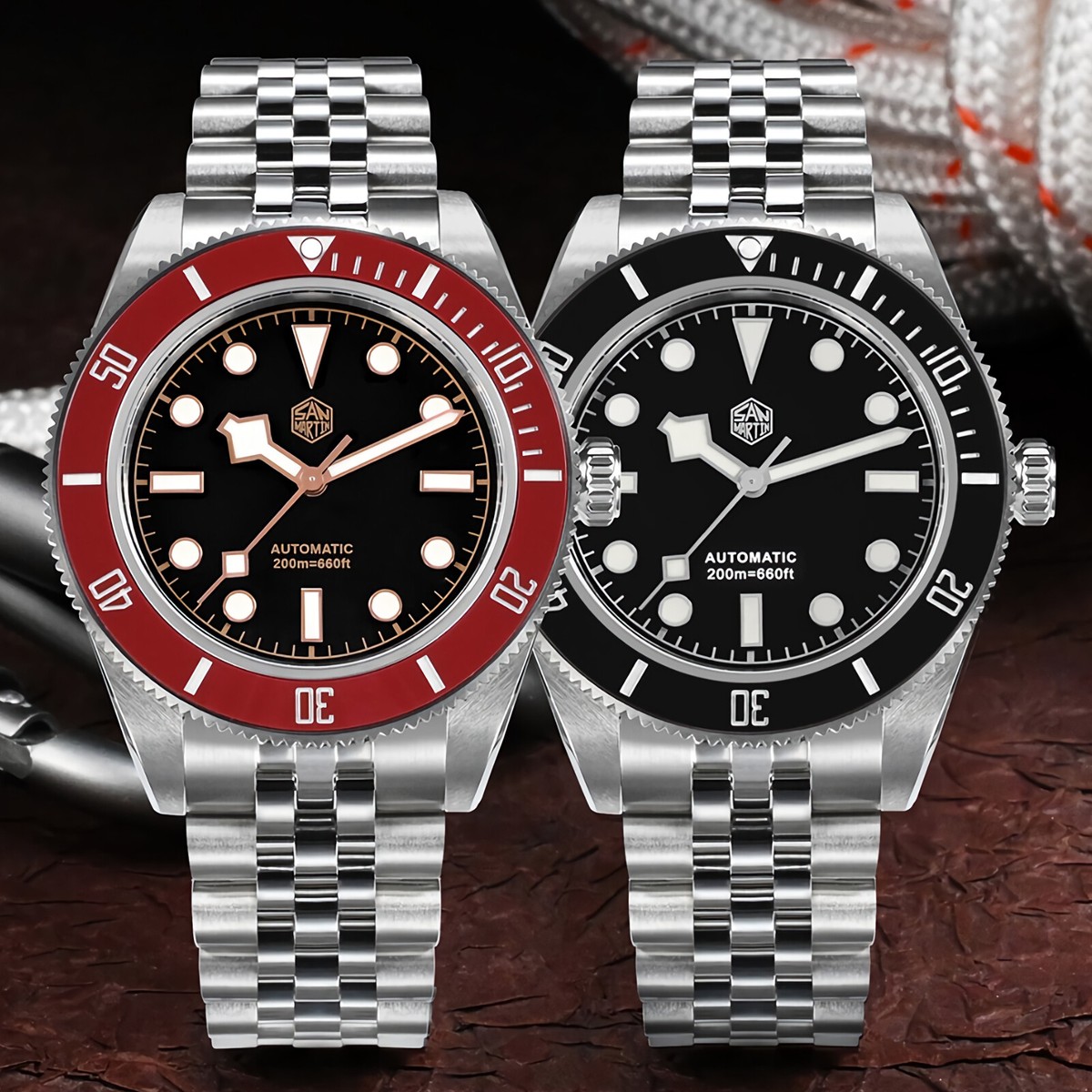 SAN MARTIN SN0128-G BB NH35 Automatic Stainless Steel 40mm 20ATM