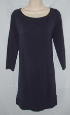 J CREW Navy Blue Sz Small Church Office Soft Stretchy Ruffled Hem Pencil Dress