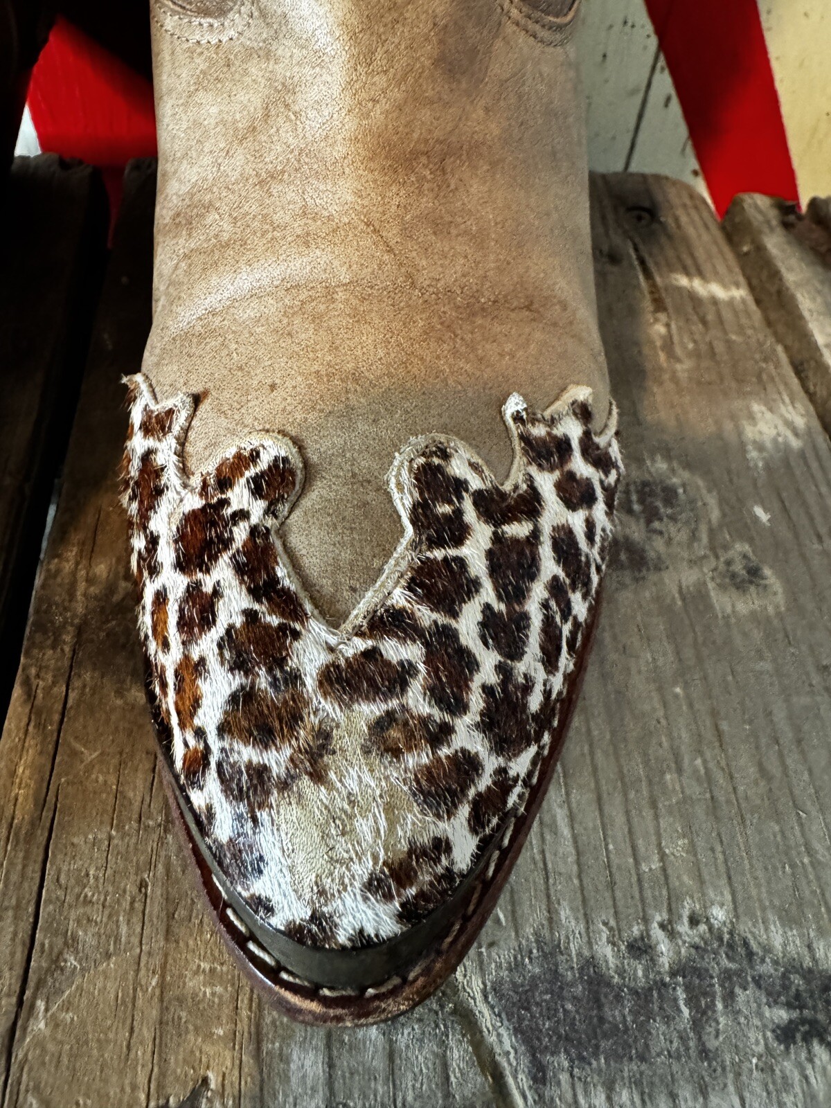“Wild Pair” Vintage 80's Cheetah Pony Fur Leather Cowboy Boots,  Rare! US 6 image 4