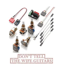 EMG Solderless Conversion Wiring Kit 1-2 TW Pickups 2 PPP Push / Pull LONG POTS