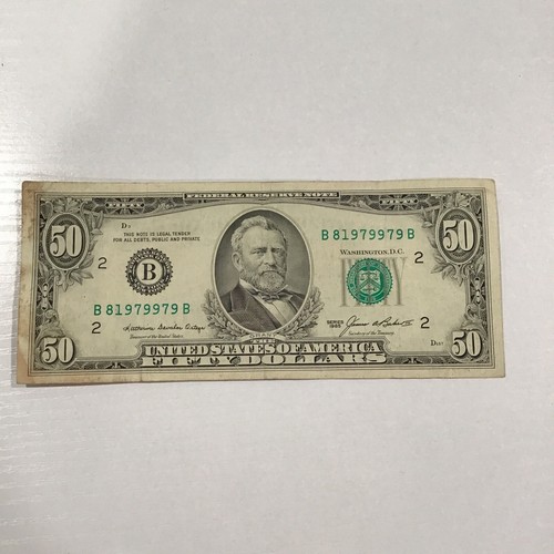 1985 $50 Bill Serial Number B81979979