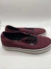 Vans Port wine/White Canvas Lace Up Shoe Ladies Size 5.5 Men s 4 Kids Size 3