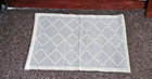 Chic Diamond Pattern Cotton Doormat – White & Grey – 100% Natural, washable mat