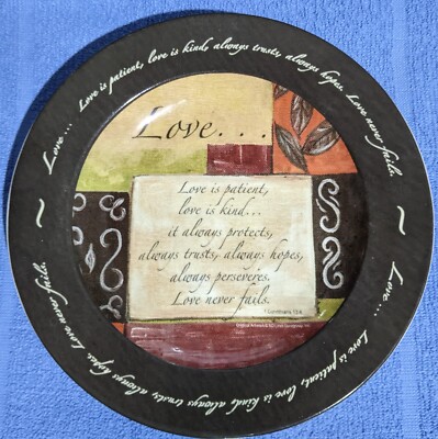 Love Is Patient, Love is Kind 1 Corinthians 13 Decorative Plate Church Religious