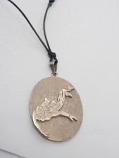 Sub : Ciondolo in Argento 925 con Sommozzatore - Pendente Subacqueo - Immersioni