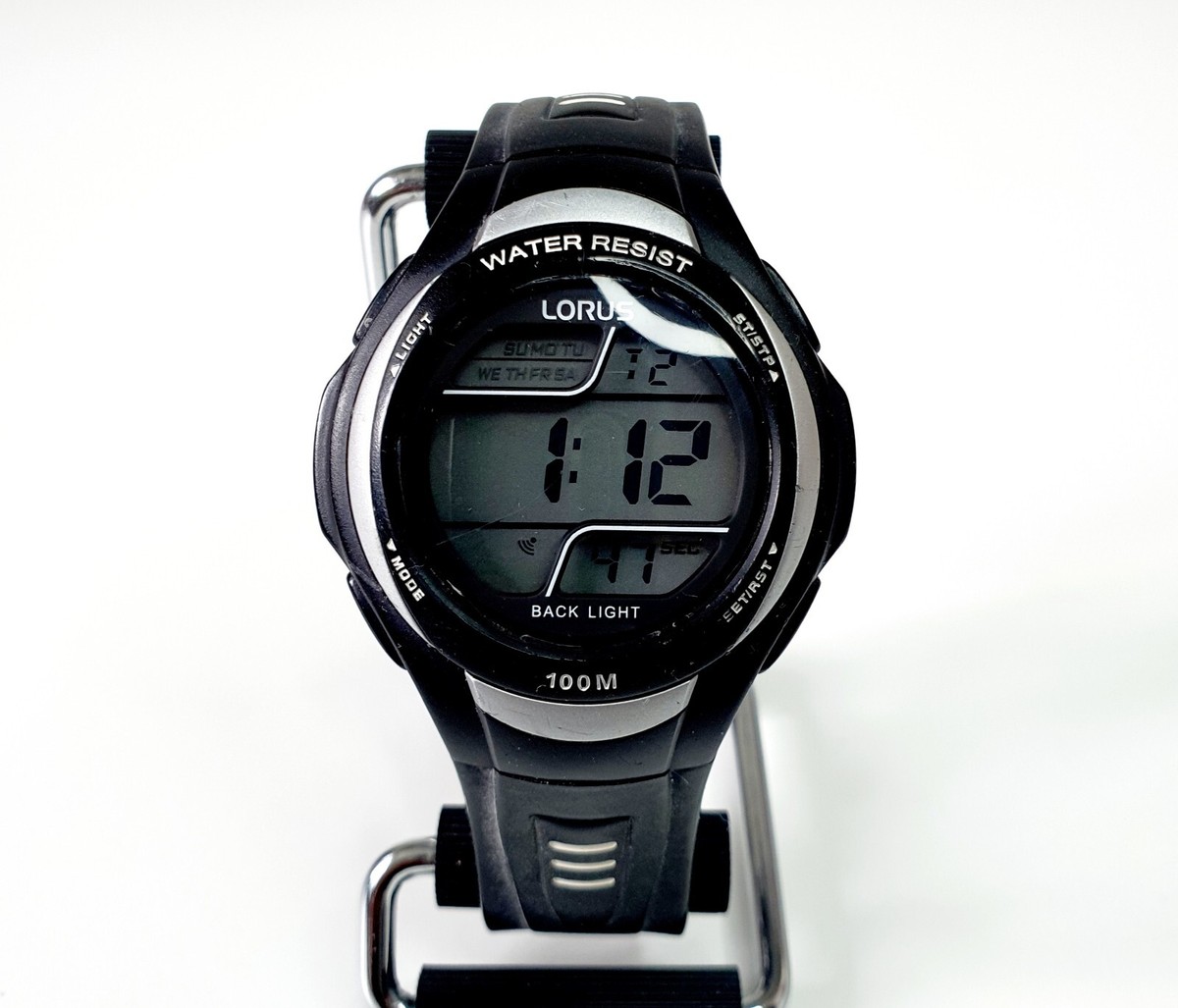 SEIKO LORUS Sports Chronograph Dark Blue Sunray Watch セイコー