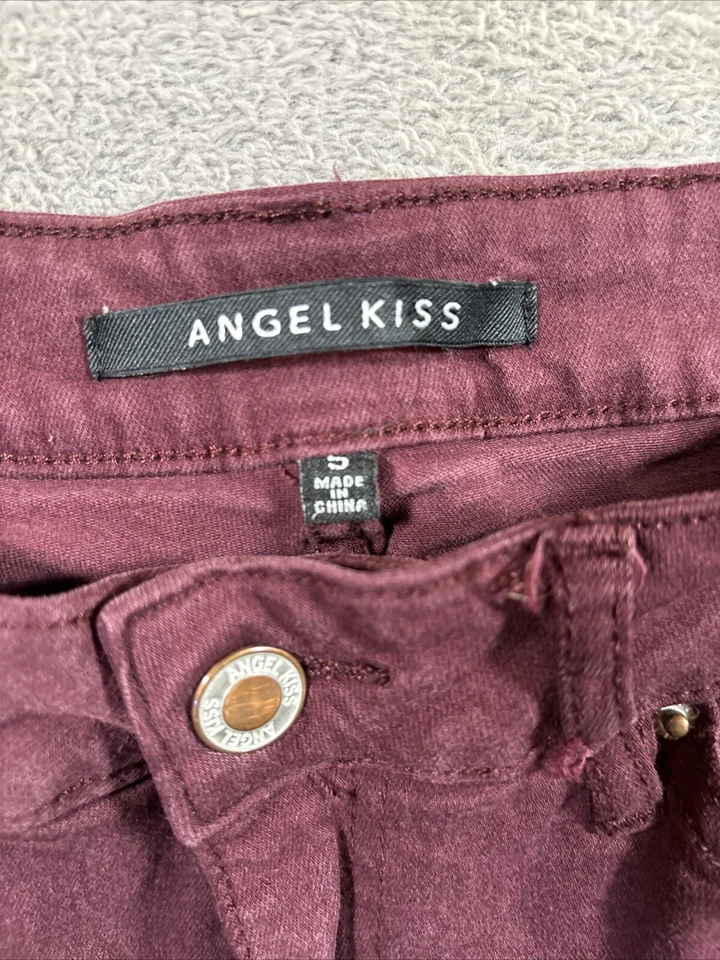 Angel Kiss Denim Jean Shorts Womens 5 Purple Cut Off Jorts Distressed Low Rise - Image 4 of 4