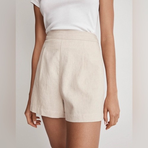 Madewell Clean Pull-On Shorts in Linen blend size medium - 第 1/14 張圖片