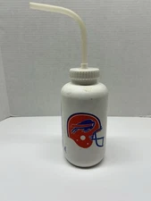 Buffalo Bills Betras Vintage Squeeze Water Bottle w/ Straw Retro Double Logo