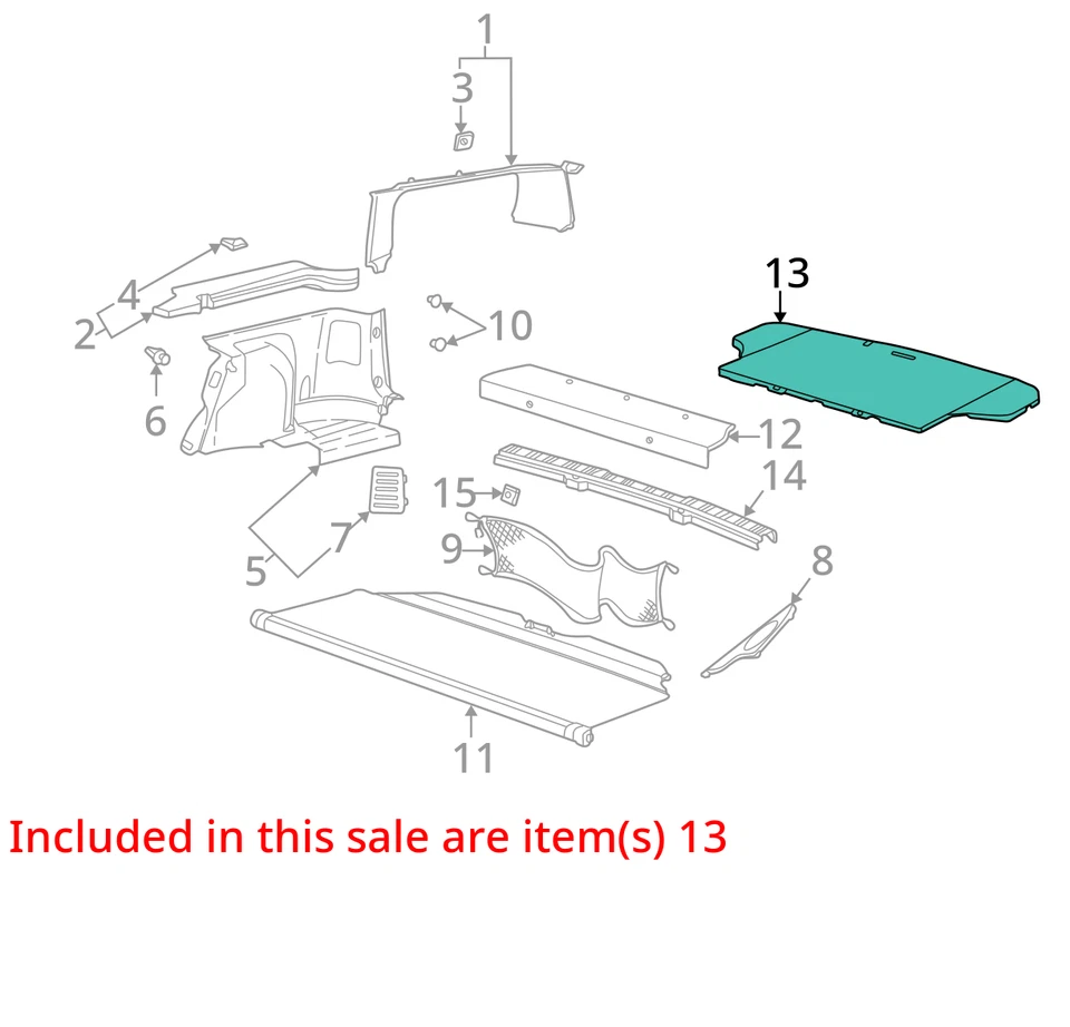 SE ADAPTA A PANEL SATURN LW200 LW300 2000-2002 CARGA ASM FLR RR TR * 22703465 - NUEVO OEM Foto 2 de 3