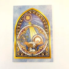Baby Jesus Stained Glass Christmas Cards (Pack of 10) Religious Holiday Greeting