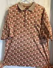 Tori Richard Mens L Button Front Camp Shirt Multicolor Circles Print USA Made