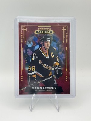 2021-22 Upper Deck Stature #71 Mario Lemieux Red Refractor /75 Penguins NHL HOF