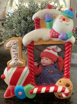 NEW 2012 Hallmark MY FIRST CHRISTMAS Photo Holder Child's Age Keepsake Ornament