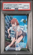 SCHEDA TELEFONICA SOFMAP 2011 UN CERTO INDICE MAGICO II PSA 10