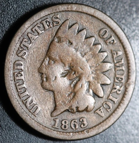 1863 INDIAN HEAD CENT - GOOD