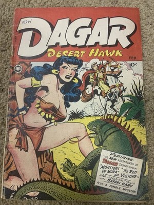 Dagar Desert Hawk #14 (1) - 1948 GGA Classic Bondage Cover! Negligee panels FOX