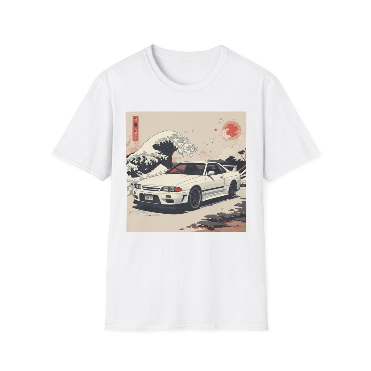 Skyline R32 GT-R T-Shirt JDM Great Wave Retro Japanese Car Graphic