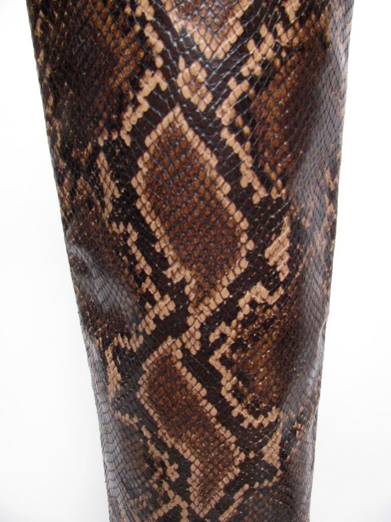 STUART WEITZMAN BOOTS PYTHON SNAKE PRINT LEATHER … - image 11