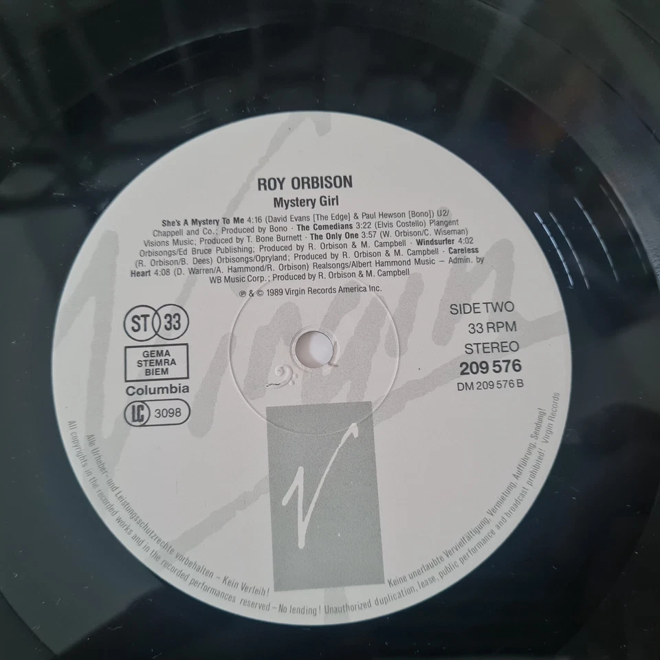 LP vinyle 33t /Roy Orbison – Mystery Girl (1989) - Photo 4/4