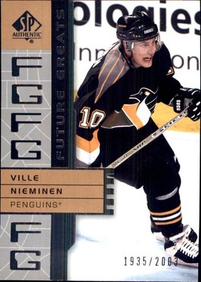 2002-03 SP AUTHENTIC SERIAL #1935/2003 VILLE NIEMINEN #129 PITTSBURGH PENGUINS