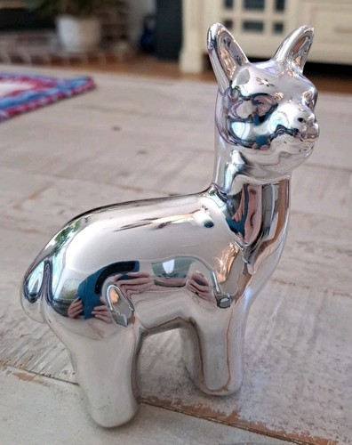 Llama/Alpaca  Figurine Silver Tone  Gift idea 4.5" Tall