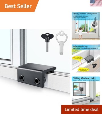 4 Pack Sliding Window Locks with Key - Secure Your Home's Windows Effortlessly