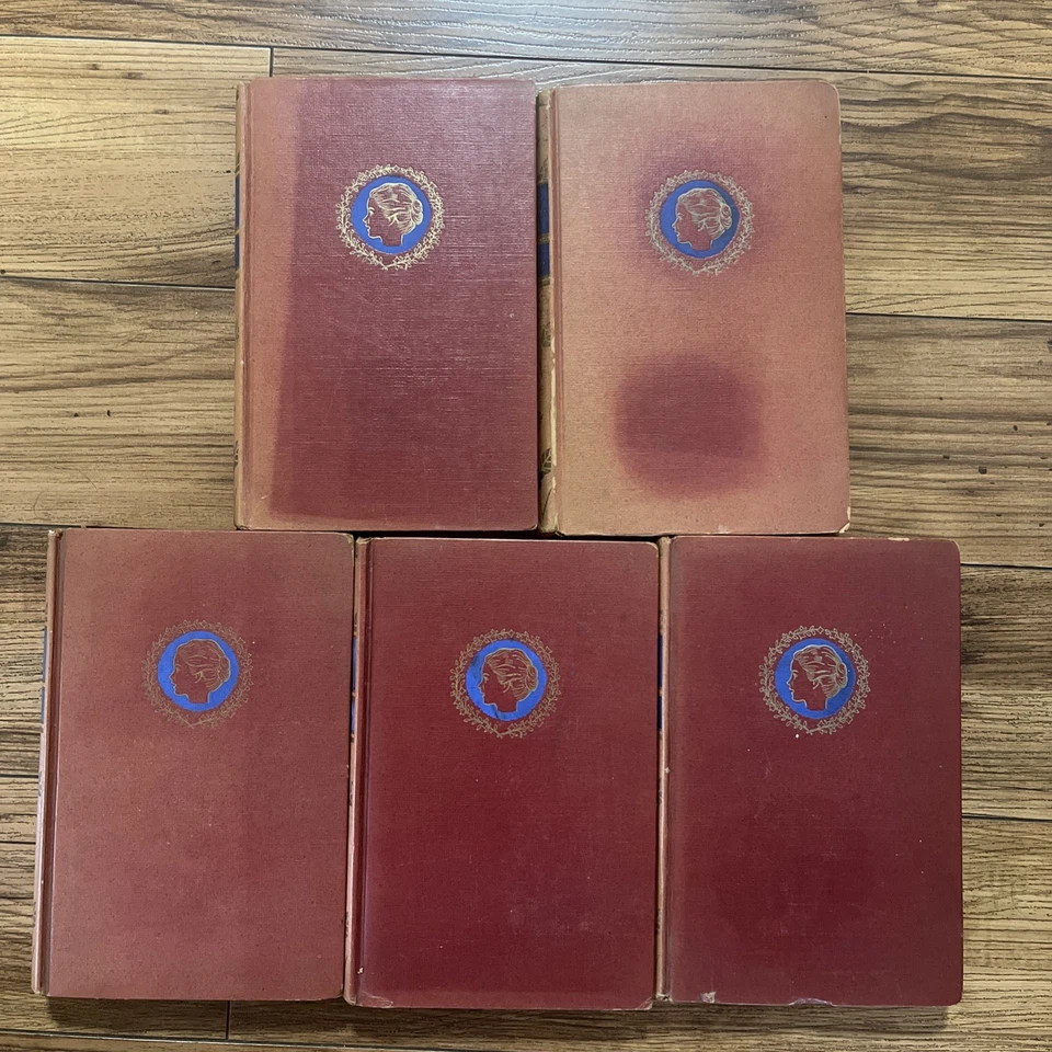 Antique Louisa May Alcott 5 Volume Collection Set, 1945 Books Inc Publisher Foto 4 de 4