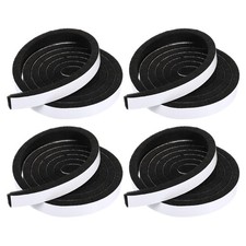 Mousse Joint Bande Isolation 20mmx10mm 2m/6.56ft Auto-adhésif Noir 4 Rouleau
