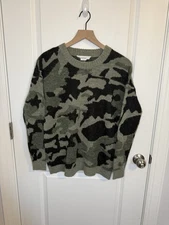 Workshop Republic Fuzzy Minky Crew Neck Sweater Women’s Size Small Camouflage
