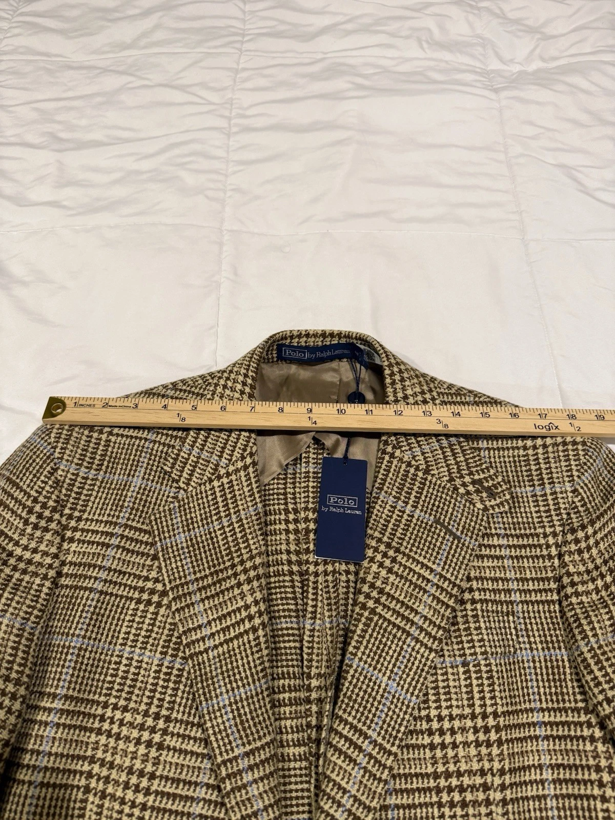 Polo Ralph Lauren RL67 Glen Plaid Jacket Summer Tweed 44R NWT - product detail image 4