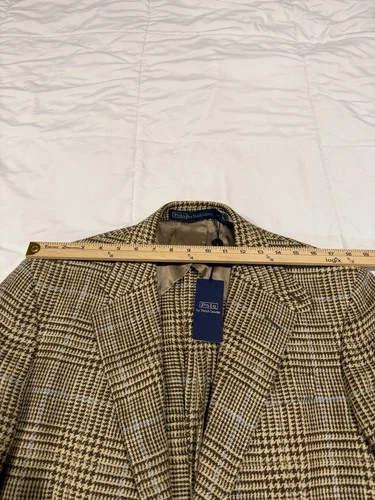 Polo Ralph Lauren RL67 Glen Plaid Jacket Summer Tweed 44R NWT image 4