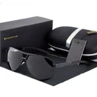 Retro HD Polarized Sunglasses Men's Pilot Metal Outdoor Driving Eyewear Glasses