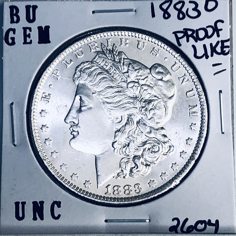 1883 O BU GEM MORGAN SILVER DOLLAR UNC MS+++ U.S. MINT RARE COIN 2604