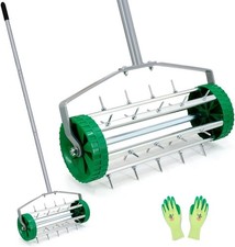 Colwelt Lawn Aerator Rolling, Heavy Duty Manual Lawn Aerators, Garden Yard Rotar