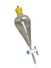 FISHERBRAND Glass 500mL Squibb Separatory Funnel 4mm Stpk #27 13-678-605 B