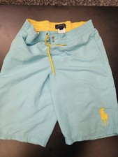 Youth Boy's Sz L 14-16 Polo Ralph Lauren Swim Trunks w Large Embroidered Pony