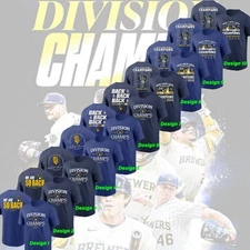 NEW! Milwaukee Brewers Back 2 Back 2 Back NL Central Division Champions 2025