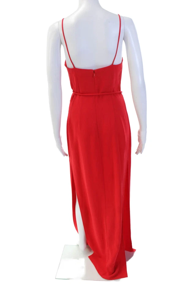 Maxi Vestido Rojo Amanda Uprichard Para Mujer Sin Mangas Cuello Cuadrado Talla PP Foto 3 de 4