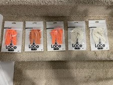 5 Packs of Lace Lab Flat Shoe Strings 72  , 63  , 54  Orange And White