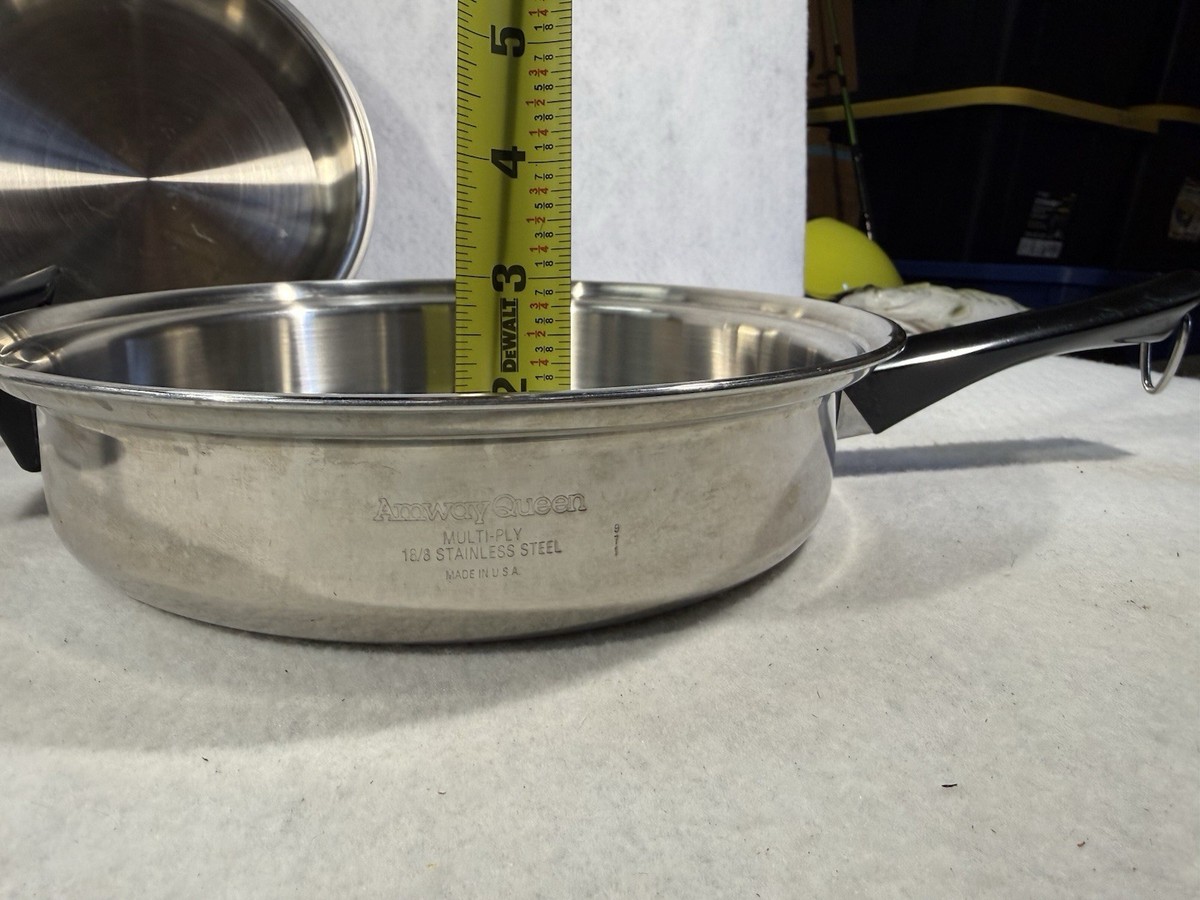 Amway Queen 18-8 Stainless Steel USA Vintage - Egg Poacher And
