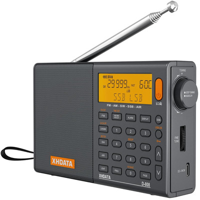 XHDATA D-808 Multiband Digitalradio UKW MW LW KW SSB RDS LCD Wecker